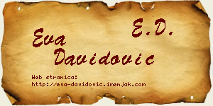 Eva Davidović vizit kartica
